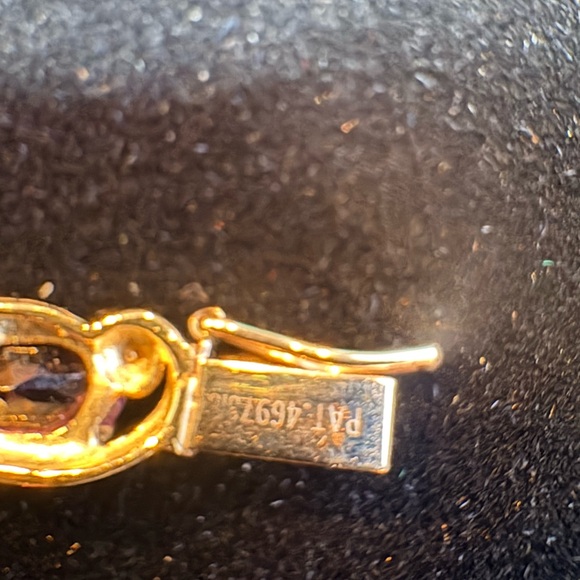 10Kt Vintage Mid Century Amethyst Bracelet - Picture 4 of 7